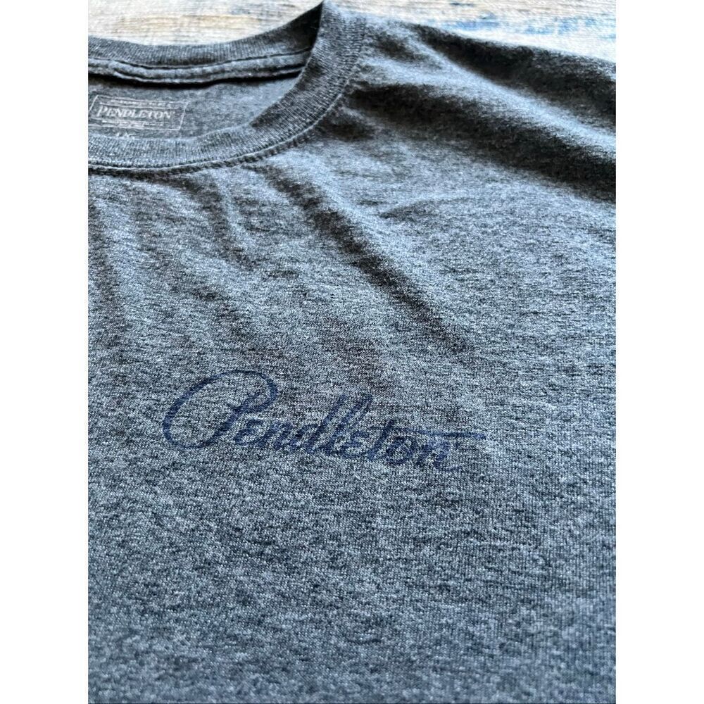 Pendleton Heathered Blue Gray Aztec Geometric Pri… - image 3